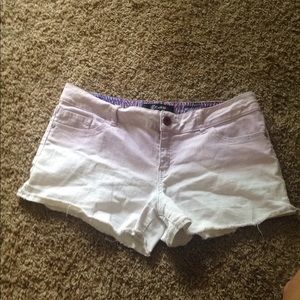 Purple/white shorts